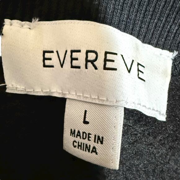 Evereve Faux Leather Women's Sweatshirt Black Large Gothic Metal Witchy Goth - Picture 5 of 10